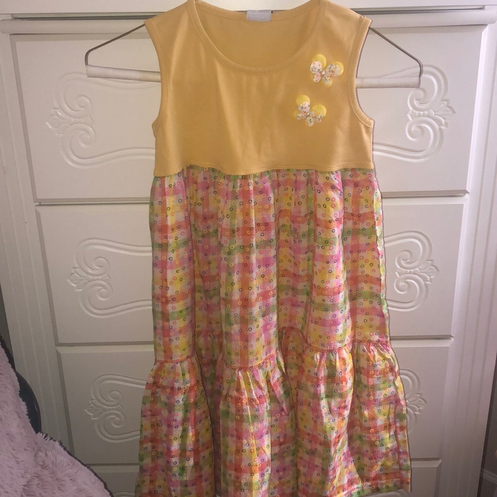 Girls yellow sundress maxi size 8, New/tags